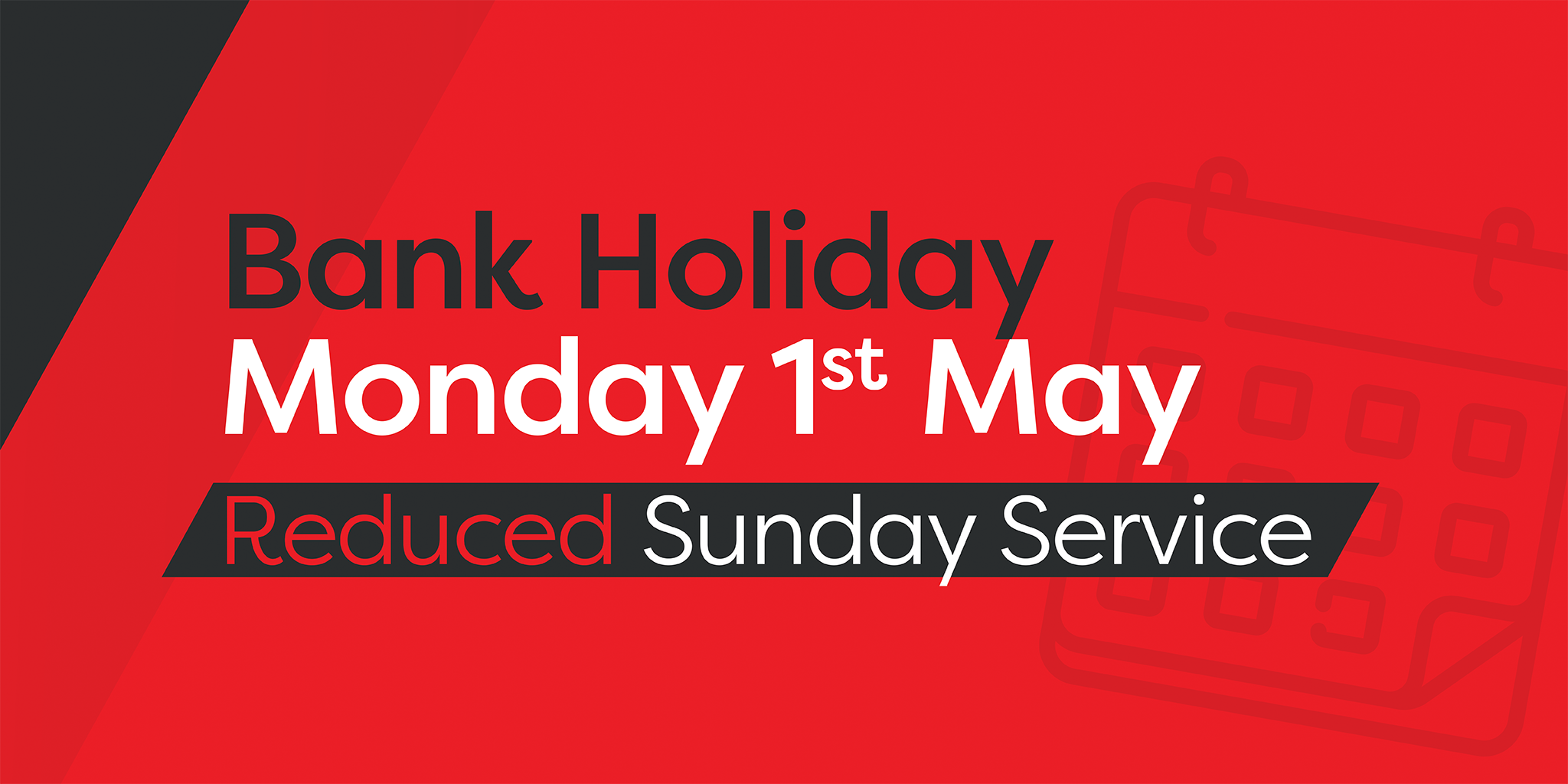 Bank Holiday Services Monday 01 May Salisbury Reds